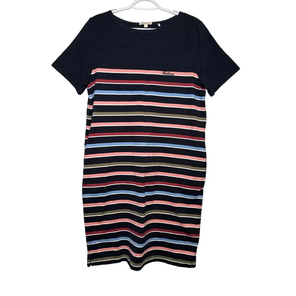Barbour striped 100% cotton‎ t shirt dress womens 10 preppy nautical coastal